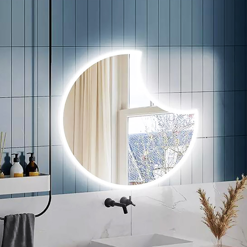 Eclipse led mirror with sandblasting Ø80cm - Ø90cm | Nova